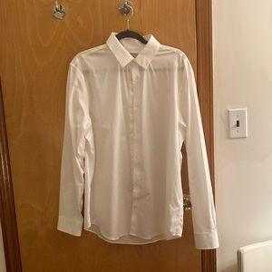 Everlane mens white button up size L